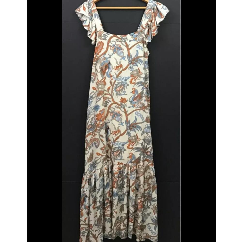 House of Harlow 1960 Floral Maxi Dress - Cream and Orange